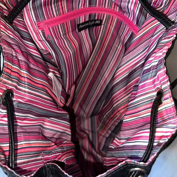 American Eagle Black Large Quilted Backpack Style Bag, Like New! - Picture 11 of 13